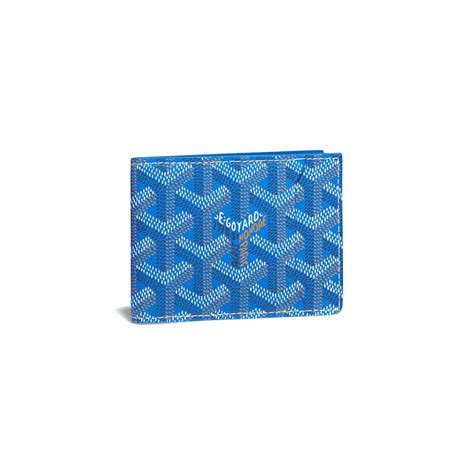 goyard victorie card holder blue.